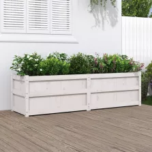   vidaXL fehér tömör fenyőfa kerti virágláda 180x50x50 cm