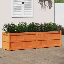   vidaXL viaszbarna tömör fenyőfa kerti virágláda 180 x 50 x 50 cm