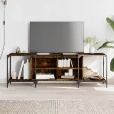   vidaXL füstös tölgy színű szerelt fa TV-szekrény 153 x 37 x 50 cm