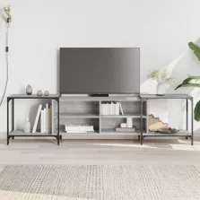   vidaXL szürke sonoma színű szerelt fa TV szekrény 203 x 37 x 50 cm