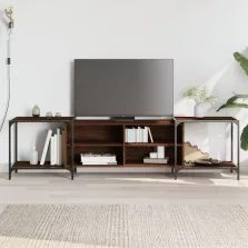  vidaXL barna tölgy színű szerelt fa TV szekrény 203 x 37 x 50 cm