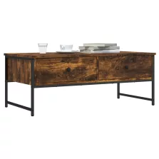   vidaXL füstös tölgy színű szerelt fa dohányzóasztal 101 x 49 x 39,5 cm