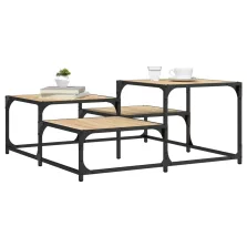   vidaXL sonoma tölgy színű szerelt fa dohányzóasztal 87,5x87,5x40 cm