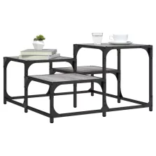   vidaXL szürke sonoma színű szerelt fa dohányzóasztal 68 x 68 x 40 cm
