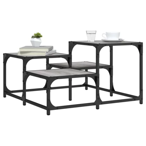 vidaXL szürke sonoma színű szerelt fa dohányzóasztal 68 x 68 x 40 cm