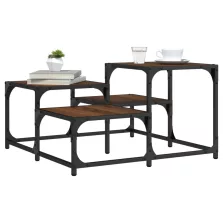   vidaXL barna tölgy színű szerelt fa dohányzóasztal 68 x 68 x 40 cm