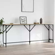   vidaXL sonoma tölgy színű szerelt fa dohányzóasztal 200x29x75 cm