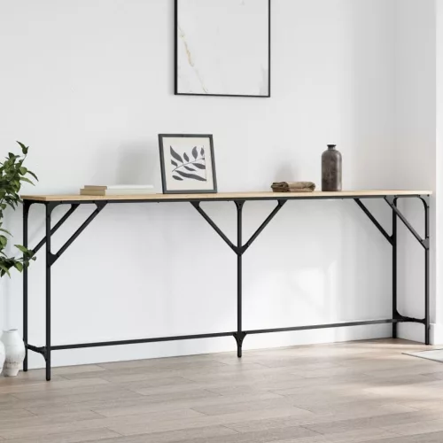 vidaXL sonoma tölgy színű szerelt fa dohányzóasztal 200x29x75 cm