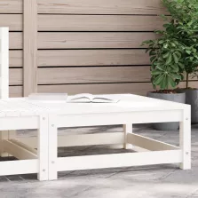   vidaXL fehér tömör fenyőfa kerti lábtartó 70 x 70 x 30 cm