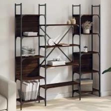   vidaXL barna tölgy színű szerelt fa könyvespolc 155,5 x 24 x 166,5 cm