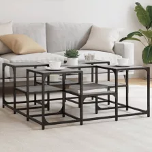   vidaXL szürke sonoma szerelt fa dohányzóasztal 91x91x40 cm