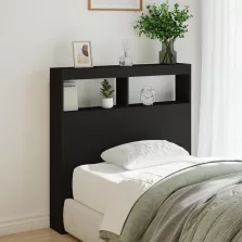   vidaXL fekete áthidalószekrény LED-világítással 100 x 17 x 102 cm