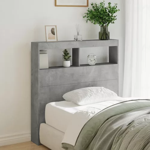 vidaXL betonszürke áthidalószekrény LED-világítással 100 x 17 x 102 cm