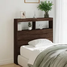   vidaXL barna tölgy színű áthidalószekrény LED-ekkel 100 x 17 x 102 cm