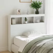   vidaXL fehér áthidalószekrény LED-világítással 120 x 17 x 102 cm