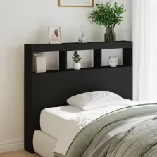   vidaXL fekete áthidalószekrény LED-világítással 120 x 17 x 102 cm