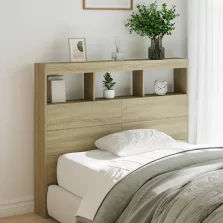   vidaXL sonoma tölgy színű áthidalószekrény LED-ekkel 120 x 17 x 102 cm