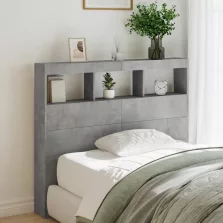  vidaXL betonszürke áthidalószekrény LED-világítással 120x17x102 cm