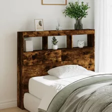   vidaXL füstös tölgy színű áthidalószekrény LED-ekkel 120x17x102 cm