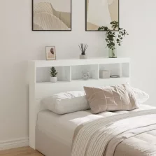   vidaXL fehér áthidalószekrény LED-világítással 140 x 17 x 102 cm