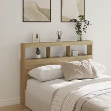   vidaXL sonoma tölgy színű áthidalószekrény LED-ekkel 140 x 17 x 102 cm