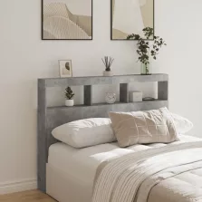   vidaXL betonszürke áthidalószekrény LED-világítással 140 x 17 x 102 cm