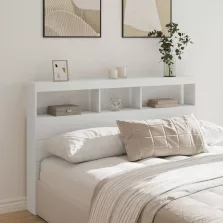   vidaXL fehér áthidalószekrény LED-világítással 160 x 17 x 102 cm
