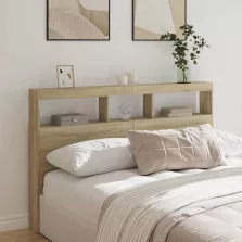   vidaXL sonoma tölgy színű áthidalószekrény LED-ekkel 160 x 17 x 102 cm