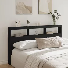   vidaXL fekete áthidalószekrény LED-világítással 180 x 17 x 102 cm