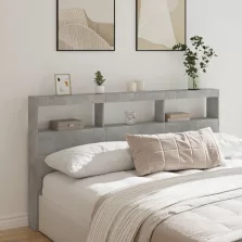   vidaXL betonszürke áthidalószekrény LED-világítással 180 x 17 x 102 cm