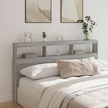   vidaXL szürke sonoma színű áthidalószekrény LED-ekkel 180 x 17 x 102cm