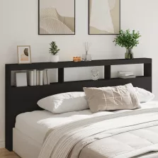   vidaXL fekete áthidalószekrény LED-világítással 220 x 17 x 102 cm