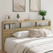   vidaXL sonoma tölgy színű áthidalószekrény LED-ekkel 220 x 17 x 102 cm