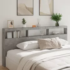  vidaXL betonszürke áthidalószekrény LED-világítással 220 x 17 x 102 cm