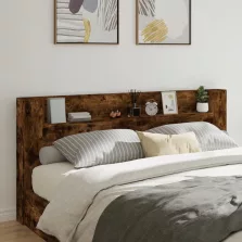   vidaXL füstös tölgy színű áthidalószekrény LED-ekkel 220x16,5x103,5 cm