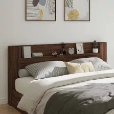   vidaXL barna tölgy színű áthidalószekrény LED-ekkel 220x16,5x103,5 cm