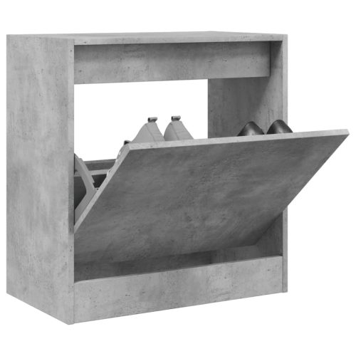 vidaXL betonszürke szerelt fa cipőszekrény 60 x 34 x 63,5 cm