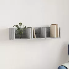  vidaXL szürke sonoma színű szerelt fa faliszekrény 75x18x16,5 cm