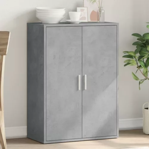 vidaXL betonszürke szerelt fa tálalószekrény 60 x 31 x 84 cm