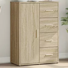   vidaXL sonoma tölgy színű szerelt fa tálalóasztal 60 x 31 x 84 cm