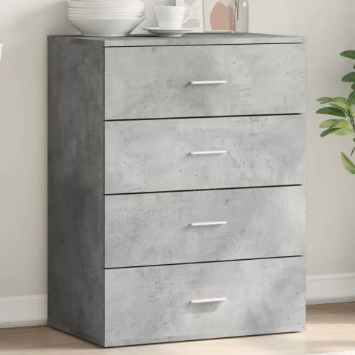 vidaXL betonszürke szerelt fa tálalószekrény 60 x 39 x 80 cm