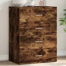   vidaXL füstös tölgy színű szerelt fa tálalószekrény 60x39x80 cm