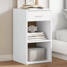   vidaXL 2 db fehér szerelt fa éjjeliszekrény 35 x 34 x 65 cm