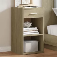   vidaXL 2 db sonoma tölgy színű szerelt fa éjjeliszekrény 35x34x65 cm