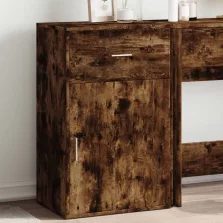   vidaXL füstös tölgy színű szerelt fa tárolószekrény 56,5 x 39 x 90 cm
