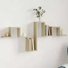   vidaXL sonoma tölgy színű szerelt fa fali polc 104,5 x 10 x 43 cm
