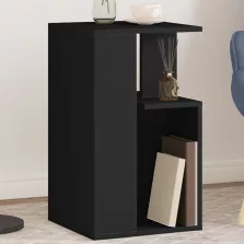 vidaXL fekete színű szerelt fa kisasztal 35 x 35 x 60 cm