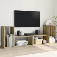  vidaXL 2 db sonoma tölgy színű szerelt fa TV-szekrény 75 x 30 x 50 cm