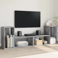   vidaXL 2 db betonszürke szerelt fa TV-szekrény 75 x 30 x 50 cm