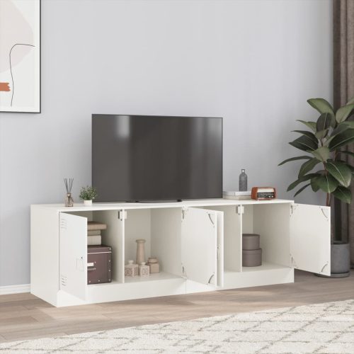 vidaXL 2 db fehér acél TV-szekrény 67 x 39 x 44 cm